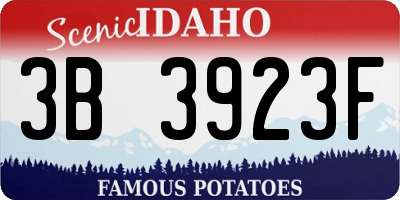 ID license plate 3B3923F