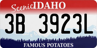 ID license plate 3B3923L