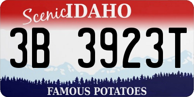ID license plate 3B3923T