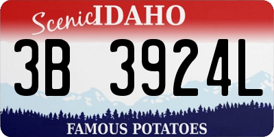 ID license plate 3B3924L