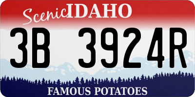 ID license plate 3B3924R