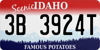 ID license plate 3B3924T