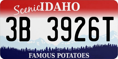 ID license plate 3B3926T