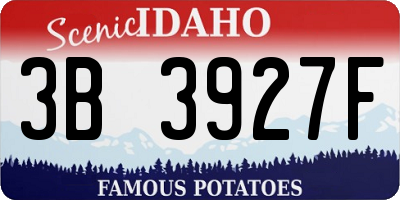 ID license plate 3B3927F
