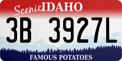 ID license plate 3B3927L