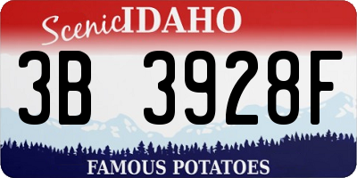 ID license plate 3B3928F