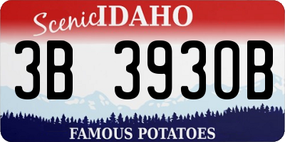 ID license plate 3B3930B