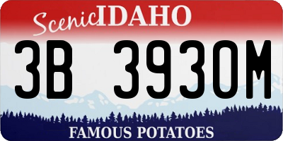 ID license plate 3B3930M