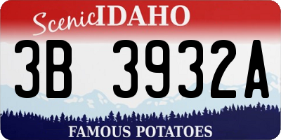 ID license plate 3B3932A