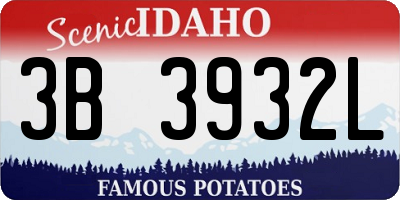 ID license plate 3B3932L