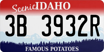 ID license plate 3B3932R
