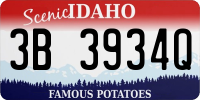 ID license plate 3B3934Q