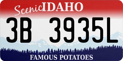 ID license plate 3B3935L