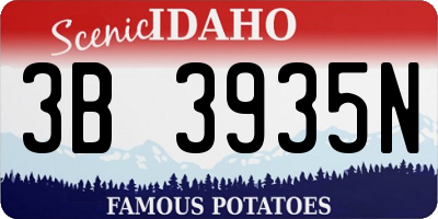 ID license plate 3B3935N