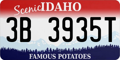 ID license plate 3B3935T