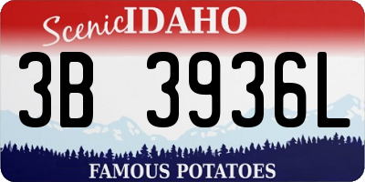 ID license plate 3B3936L