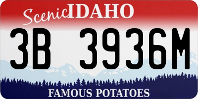 ID license plate 3B3936M