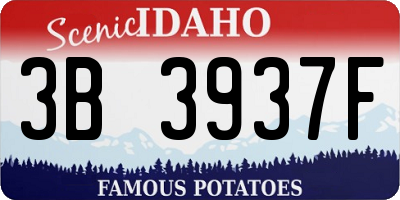 ID license plate 3B3937F