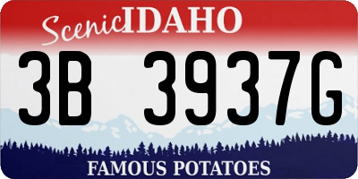 ID license plate 3B3937G