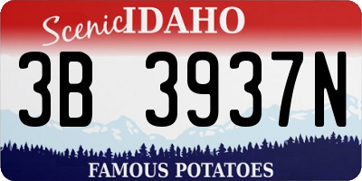ID license plate 3B3937N