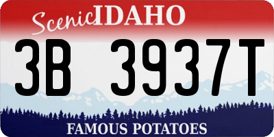 ID license plate 3B3937T
