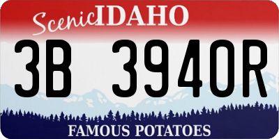 ID license plate 3B3940R