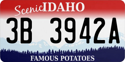 ID license plate 3B3942A