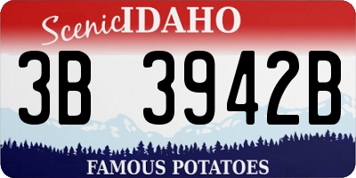 ID license plate 3B3942B