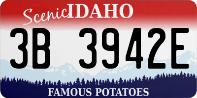 ID license plate 3B3942E