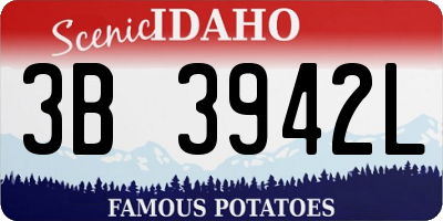 ID license plate 3B3942L