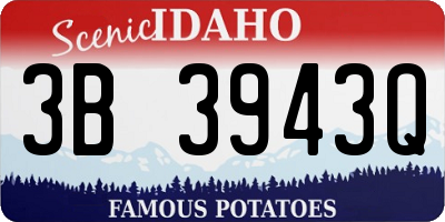 ID license plate 3B3943Q