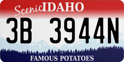 ID license plate 3B3944N