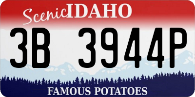 ID license plate 3B3944P
