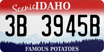 ID license plate 3B3945B