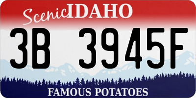 ID license plate 3B3945F