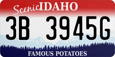 ID license plate 3B3945G