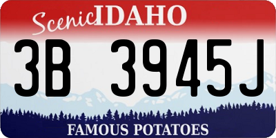 ID license plate 3B3945J