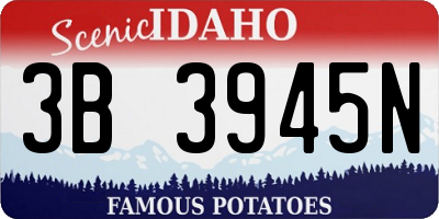 ID license plate 3B3945N