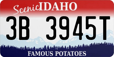 ID license plate 3B3945T