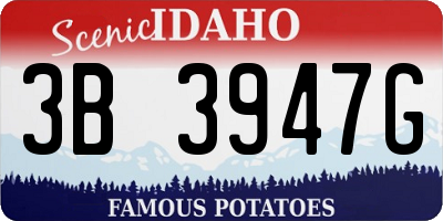ID license plate 3B3947G
