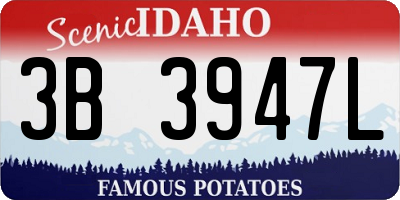 ID license plate 3B3947L