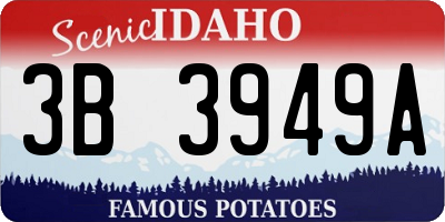 ID license plate 3B3949A