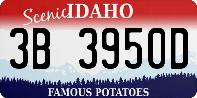 ID license plate 3B3950D