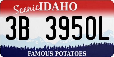 ID license plate 3B3950L