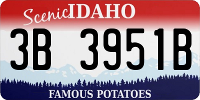 ID license plate 3B3951B