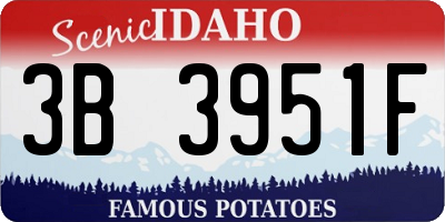 ID license plate 3B3951F