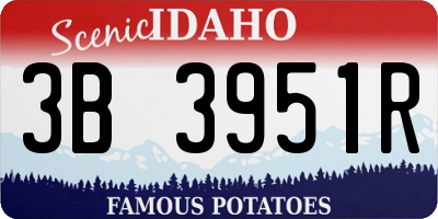 ID license plate 3B3951R