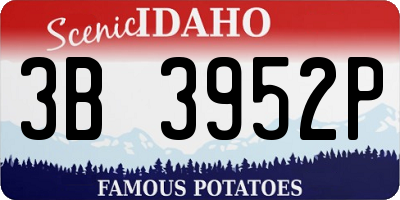 ID license plate 3B3952P