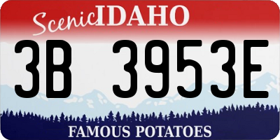 ID license plate 3B3953E