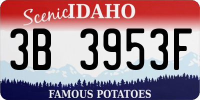 ID license plate 3B3953F